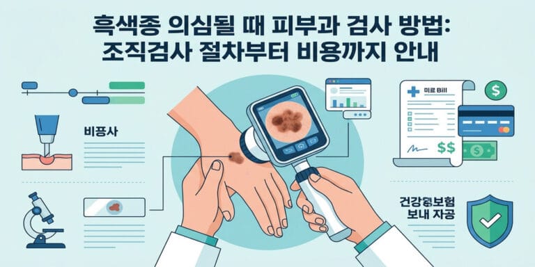 흑색종 의심될 때 피부과 검사 방법: 조직검사 절차부터 비용까지 안내