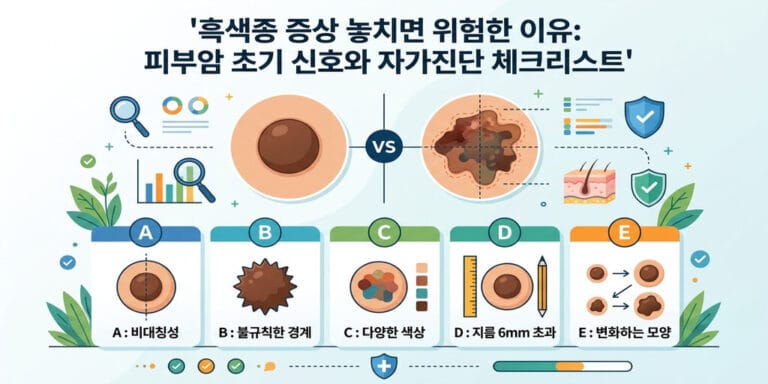 흑색종 증상 놓치면 위험한 이유: 피부암 초기 신호와 자가진단 체크리스트