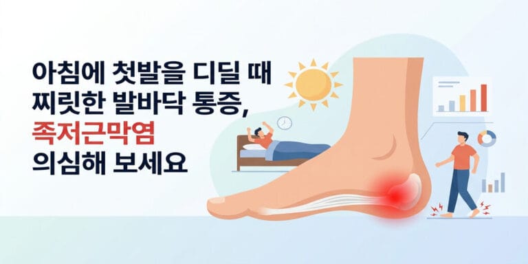 아침에 첫발을 디딜 때 찌릿한 발바닥 통증, 족저근막염 의심해 보세요