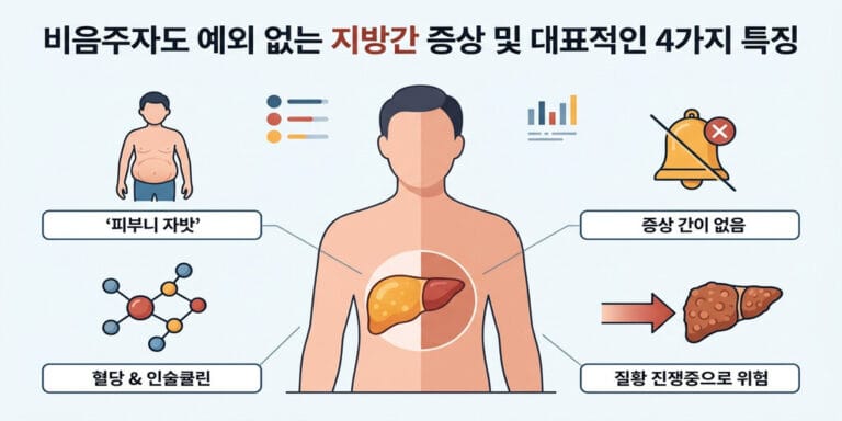 비음주자도 예외 없는 지방간 증상 및 대표적인 4가지 특징