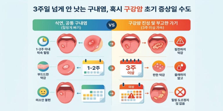 3주일 넘게 안 낫는 구내염, 혹시 구강암 초기 증상일 수도