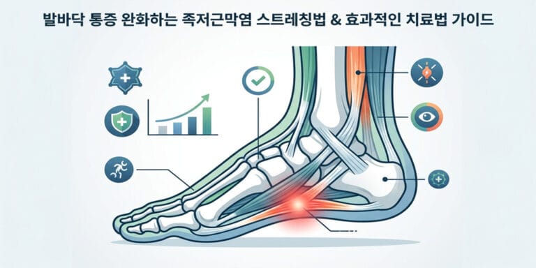 발바닥 통증 완화하는 족저근막염 스트레칭법 & 효과적인 치료법 가이드
