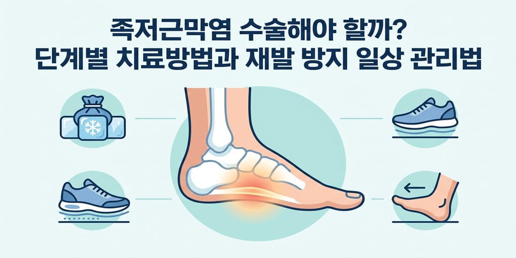 족저근막염 수술해야 할까? 단계별 치료방법과 재발 방지 일상 관리법 - 이미지 1