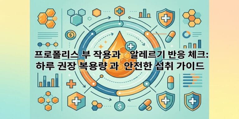 프로폴리스 부작용과 알레르기 반응 체크: 하루 권장 복용량과 안전한 섭취 가이드