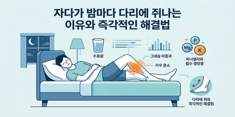 자다가 밤마다 다리에 쥐나는 이유와 즉각적인 해결법