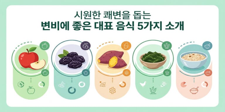 시원한 쾌변을 돕는 변비에 좋은 대표 음식 5가지 소개