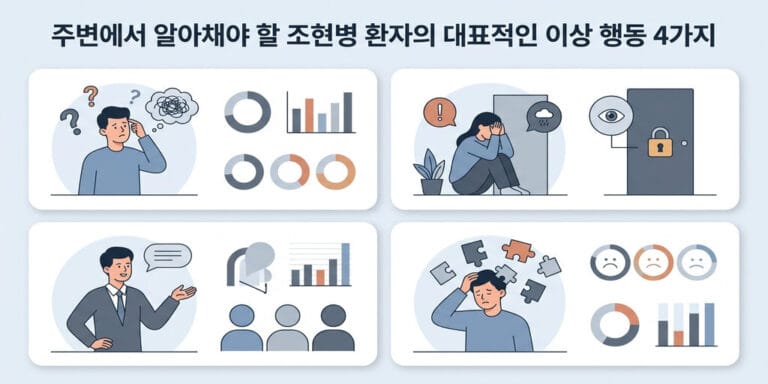 주변에서 알아채야 할 조현병 환자의 대표적인 이상 행동 4가지