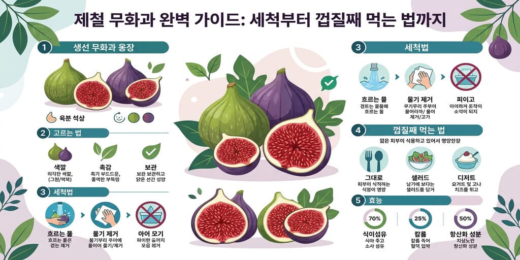 제철 무화과 완벽 가이드: 세척부터 껍질째 먹는 법까지 - 이미지 1