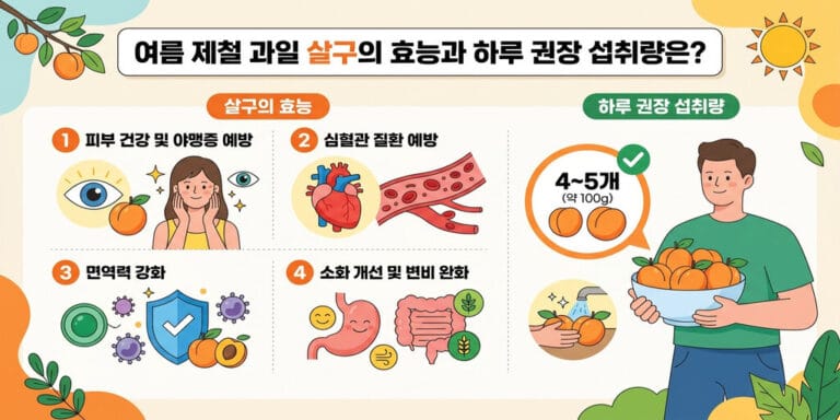 여름 제철 과일 살구의 효능과 하루 권장 섭취량은?