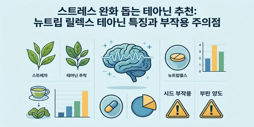 스트레스 완화 돕는 테아닌 추천: 뉴트립 릴렉스 테아닌 특징과 부작용 주의점 - 이미지 1