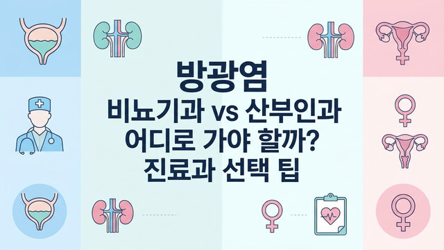 방광염 비뇨기과 vs 산부인과 어디로 가야 할까? 진료과 선택 팁