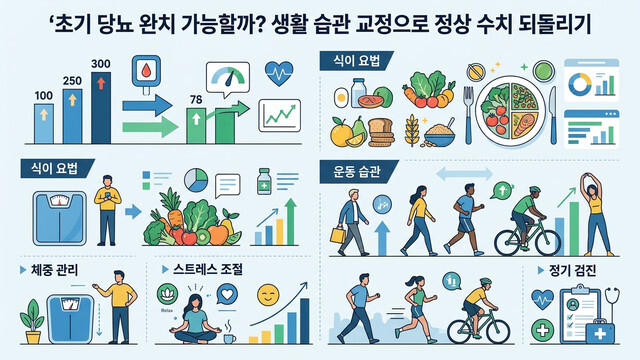 초기 당뇨 완치 가능할까? 생활 습관 교정으로 정상 수치 되돌리기