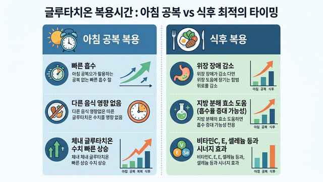 글루타치온 복용시간: 아침 공복 vs 식후 최적의 타이밍