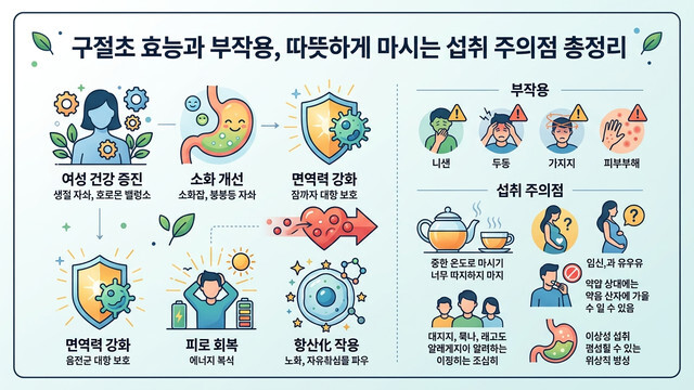 구절초 효능과 부작용, 따뜻하게 마시는 섭취 주의점 총정리