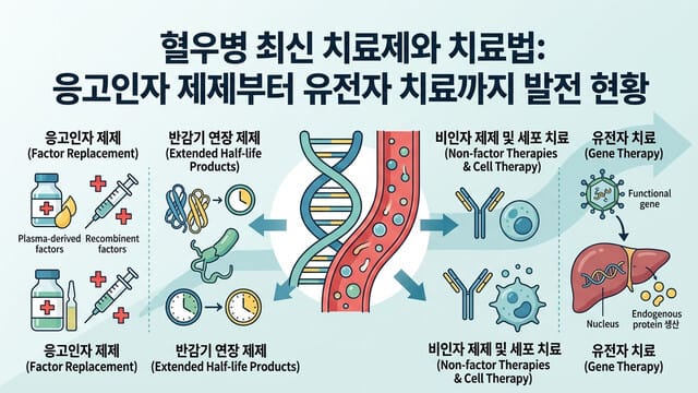 혈우병 최신 치료제와 치료법: 응고인자 제제부터 유전자 치료까지 발전 현황