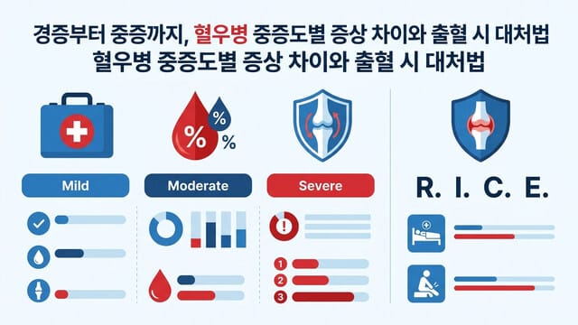 경증부터 중증까지, 혈우병 중증도별 증상 차이와 출혈 시 대처법