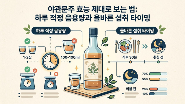 야관문주 효능 제대로 보는 법: 하루 적정 음용량과 올바른 섭취 타이밍
