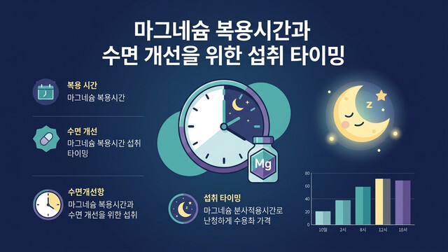 마그네슘 복용시간과 수면 개선을 위한 섭취 타이밍
