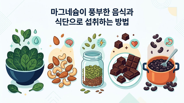 마그네슘이 풍부한 음식과 식단으로 섭취하는 방법