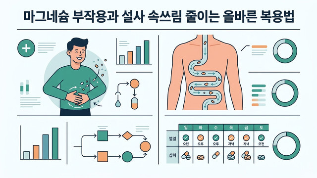 마그네슘 부작용과 설사 속쓰림 줄이는 올바른 복용법