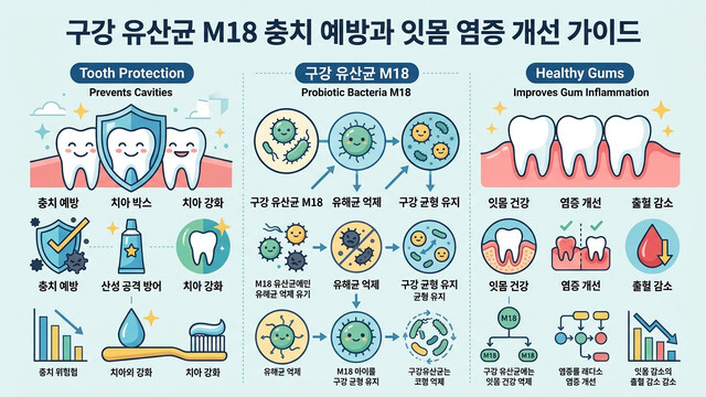 구강 유산균 M18 충치 예방과 잇몸 염증 개선 가이드