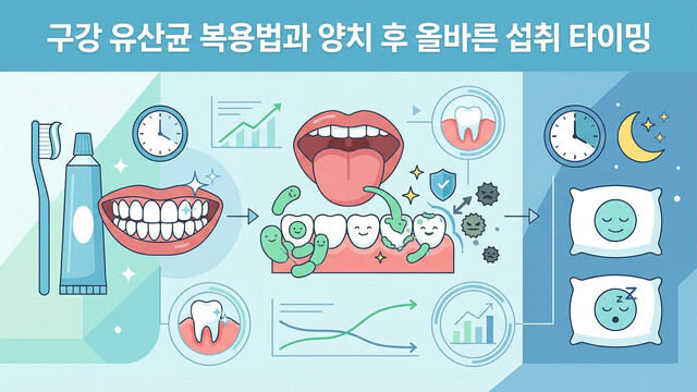 구강 유산균 복용법과 양치 후 올바른 섭취 타이밍