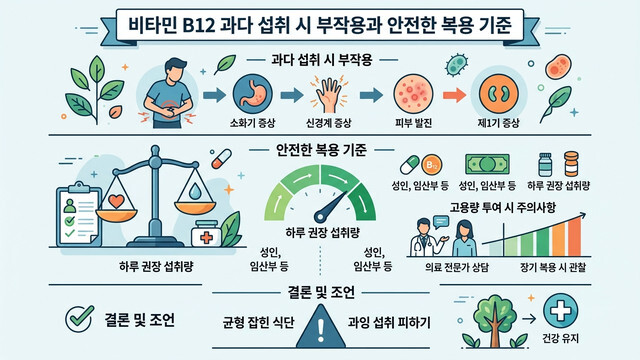 비타민 B12 과다 섭취 시 부작용과 안전한 복용 기준