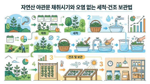 자연산 야관문 채취시기와 오염 없는 세척·건조 보관법