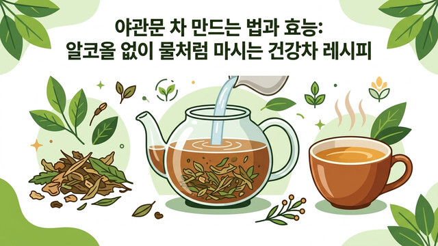 야관문 차 만드는 법과 효능: 알코올 없이 물처럼 마시는 건강차 레시피